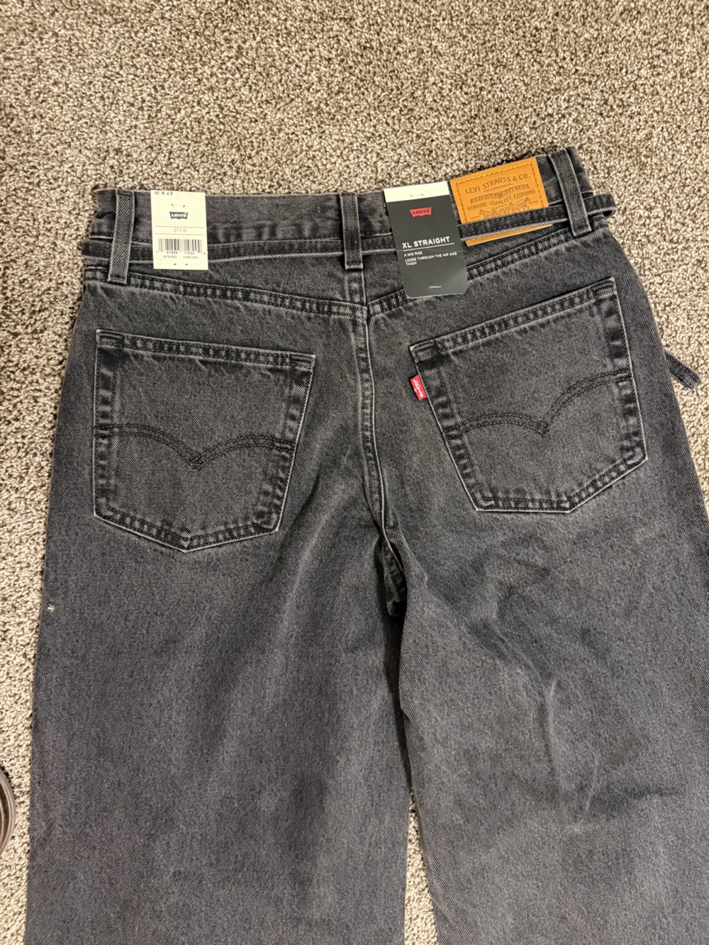 Levi’s Premium Tie Waist Straight Leg Jeans - Black